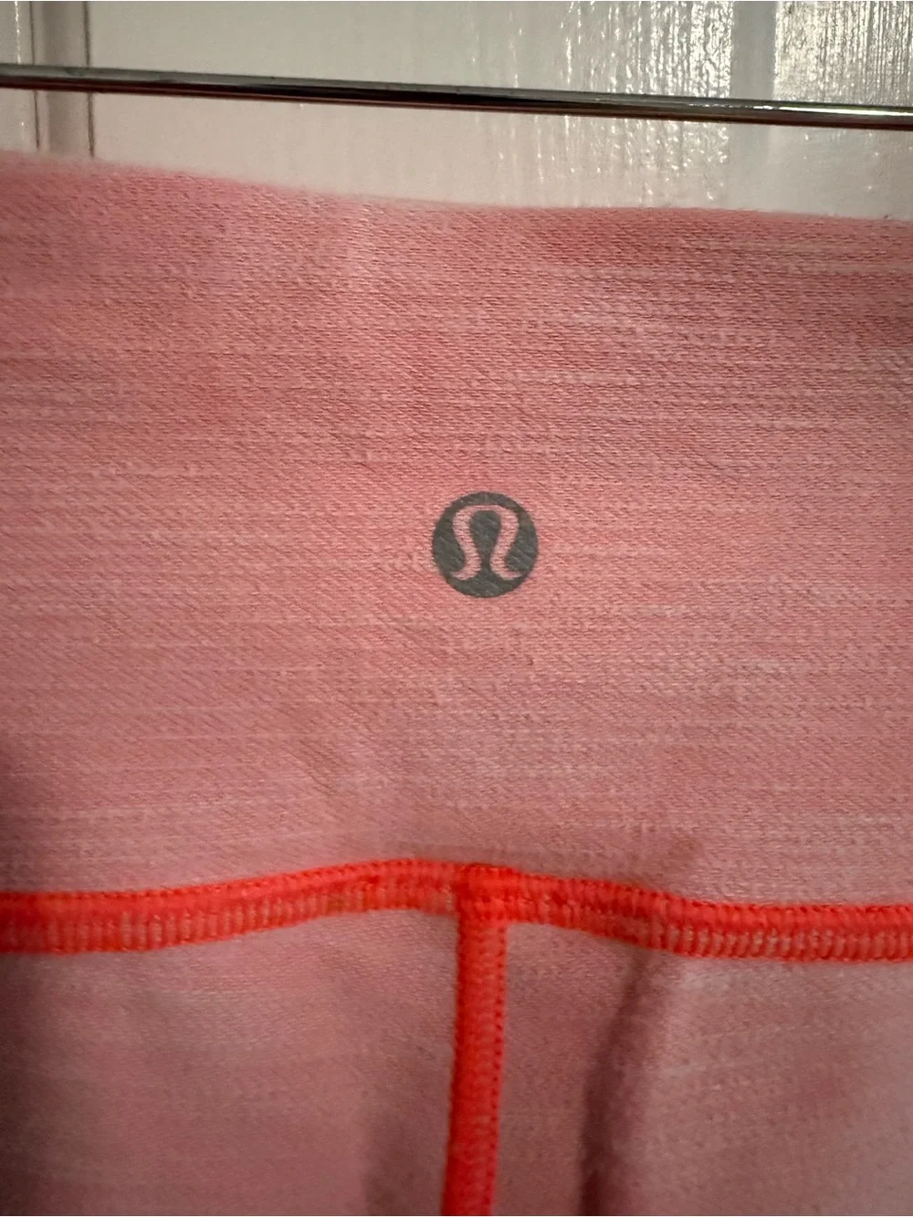lululemon athletica Pink Leggings with Coral Stitching